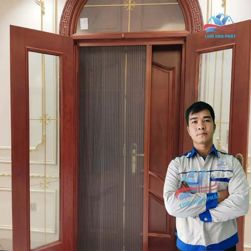 Cửa lưới chống muỗi dạng xếp 1 cánh DX 09