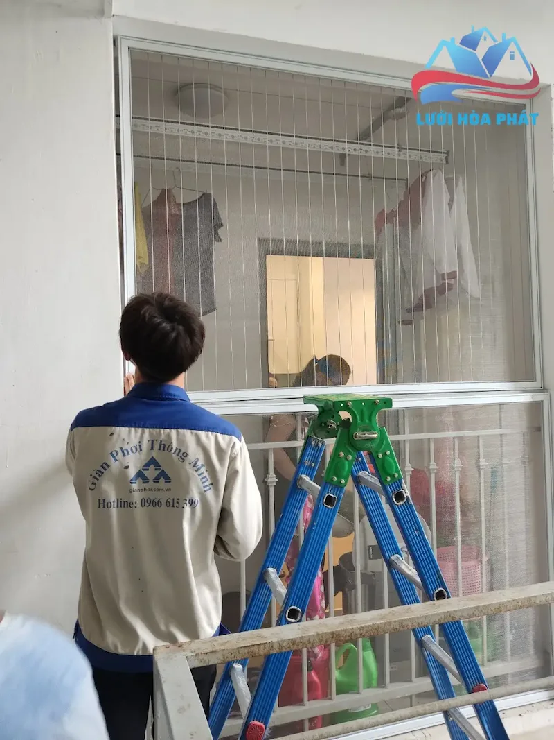 thi công lưới chống muỗi