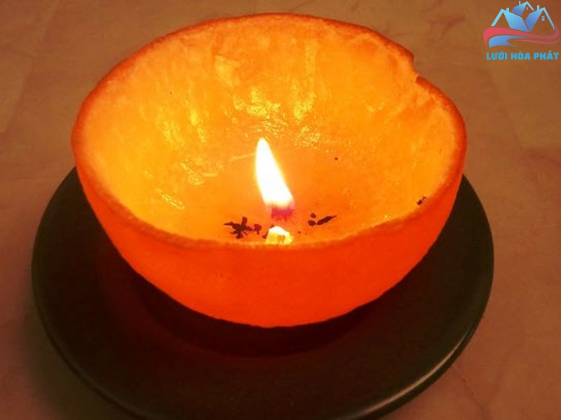 Đốt vỏ cam khô để xua đuổi muỗi