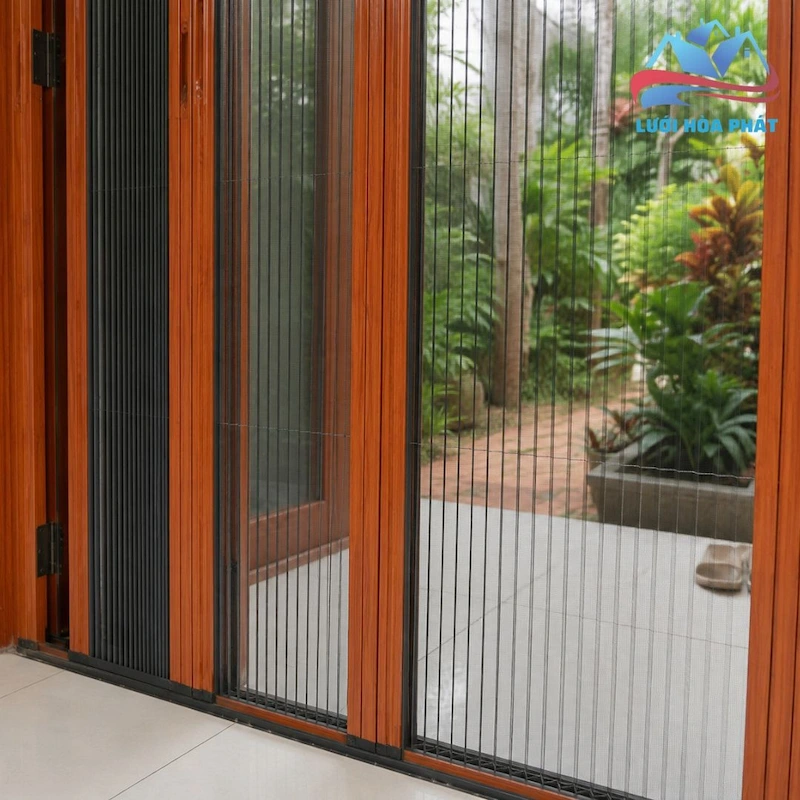 cửa lưới dạng xếp không ray cửa lưới dạng xếp không ray