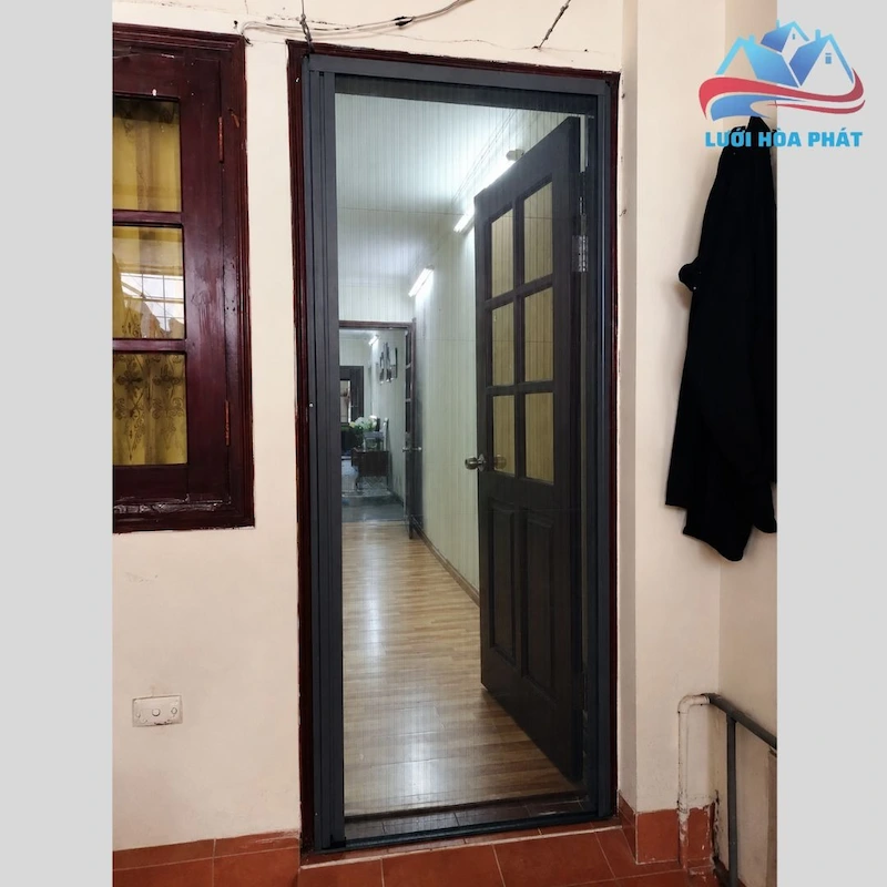 cửa lưới xếp chống muỗi 1 cánh khung màu Xingfa DX 13