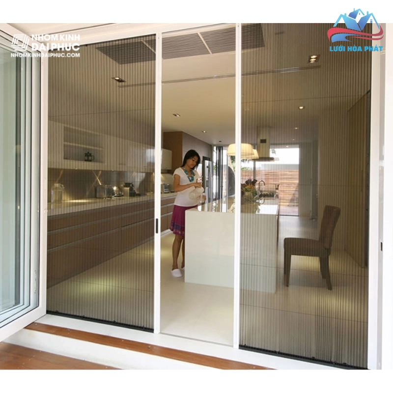 Cửa lưới chống muỗi dạng xếp DX 06