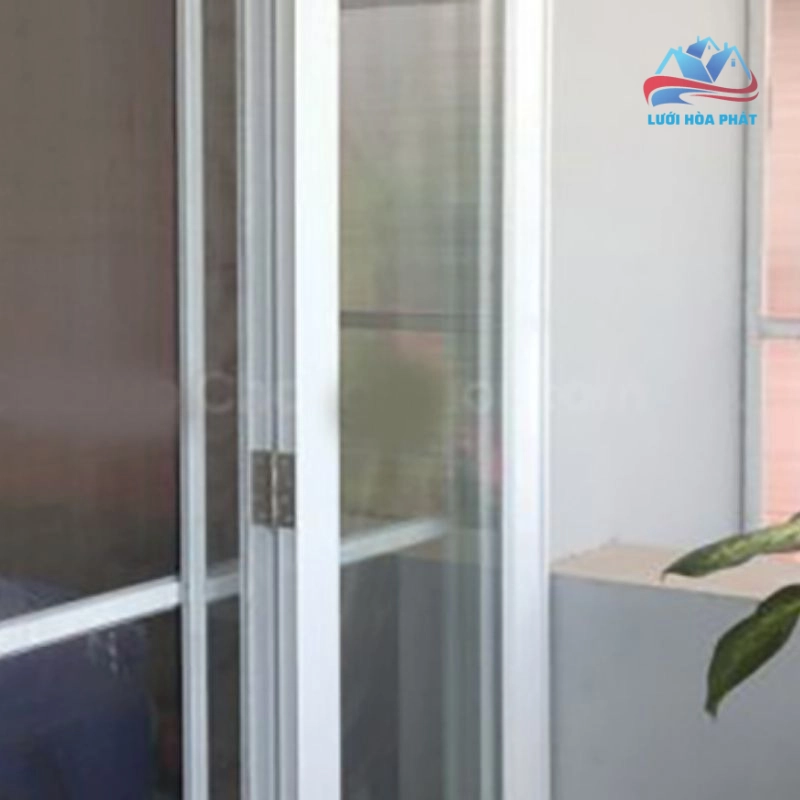 Cửa lưới chống muỗi lùa DL 05 màu trắng sứ