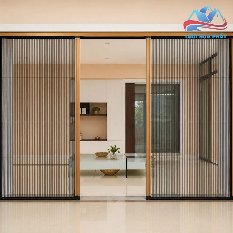 ứng dụng cửa chống muỗi dạng xếp gấp sợi thủy tinh