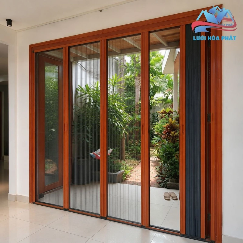 cửa lưới dạng xếp không ray cửa lưới dạng xếp không ray