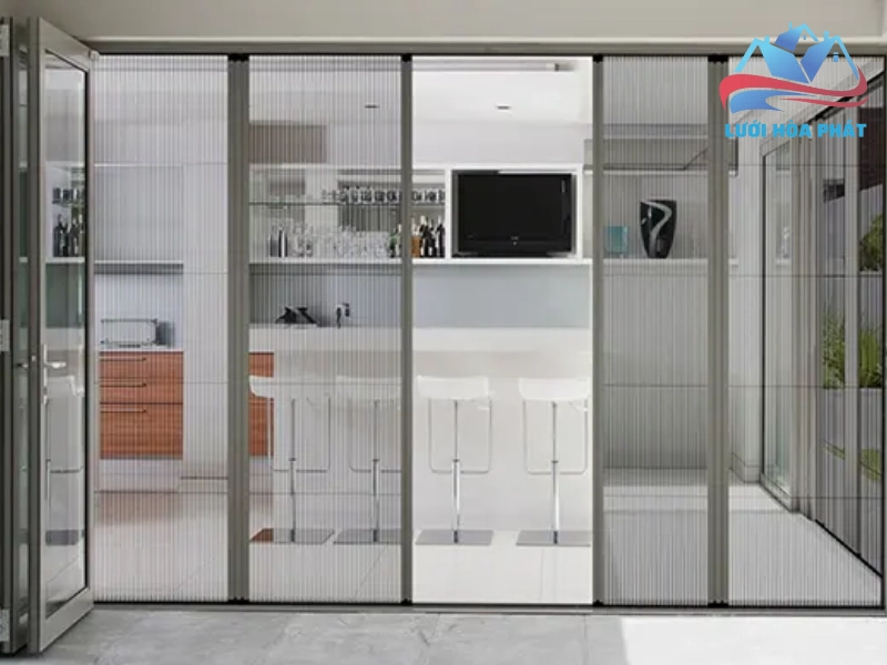 giá cửa lưới chống muỗi dạng lùa