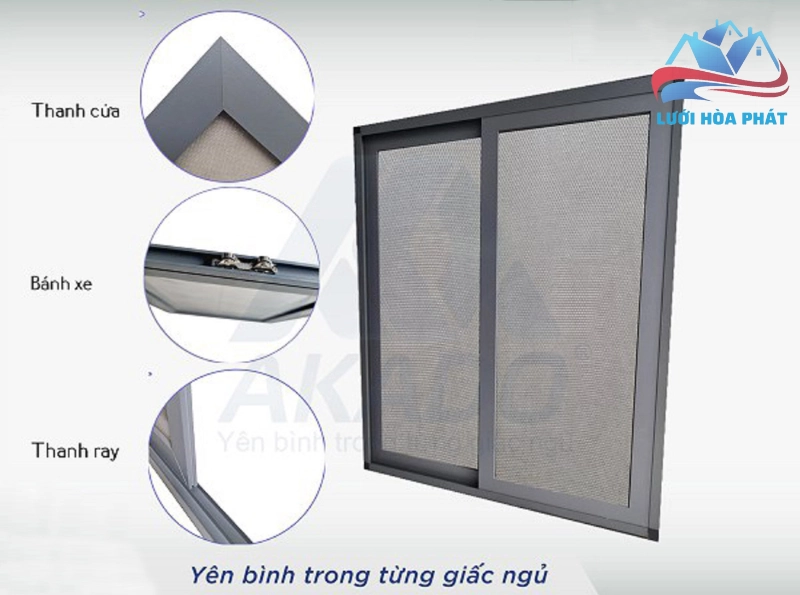 cửa lưới chống muỗi cánh mở
