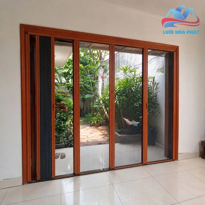 Cửa Lưới Chống Muỗi Dạng Xếp Không Ray