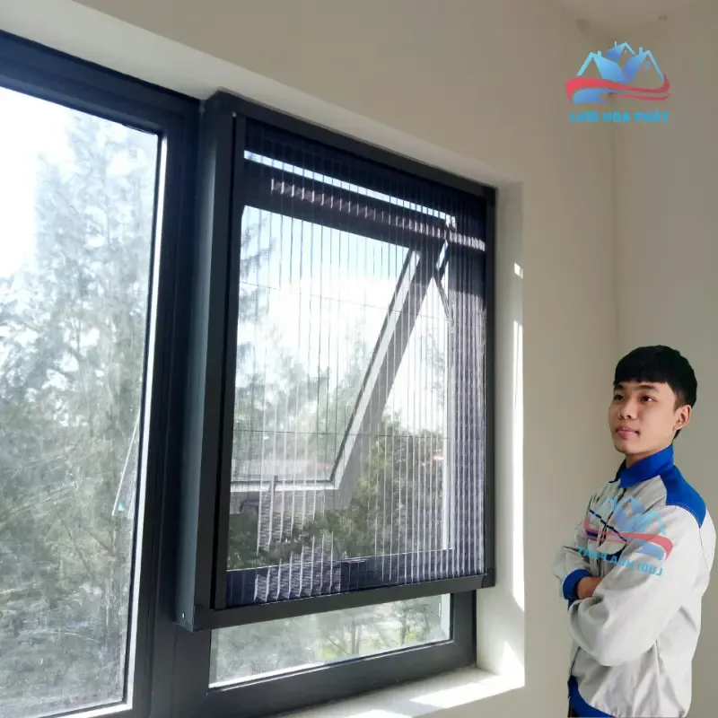 Cửa lưới chống muỗi cố định liền khối