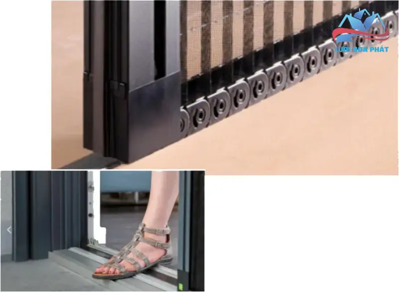Cửa lưới chống muỗi dạng xếp xích không ray 2 cánh DX 16