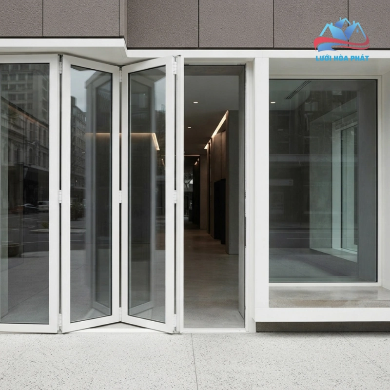 Cửa lưới chống muỗi lùa DL 05 màu trắng sứ