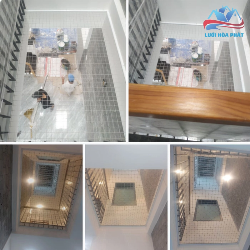 Lưới an toàn cho sân thượng, giếng trời